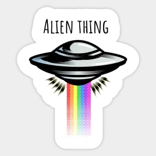 Alien Thing UFO Sticker